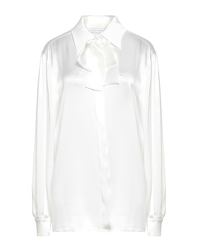 ALBERTA FERRETTI Solid colour shirts & blouses AVORIO 70% Acetate, 30% Silk