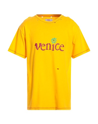 ERL T-Shirt Gelb 70% Baumwolle, 30% Leinen