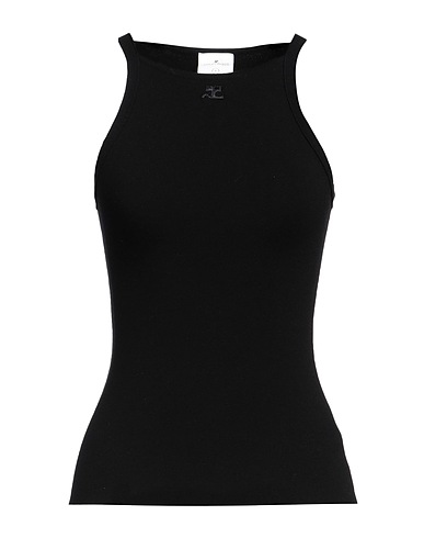 COURRÈGES Top Black 70% Viscose, 30% Polyester