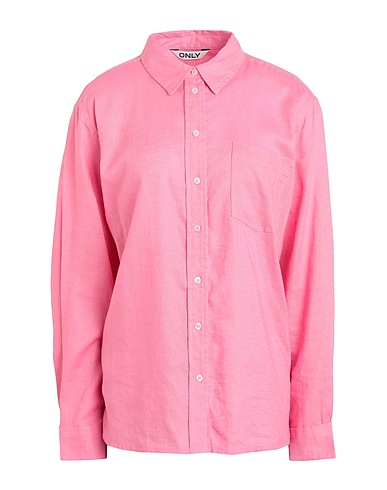 ONLY Solid colour shirts & blouses Pink 55% Livaeco by Birla Cellulose™, 45% Linen