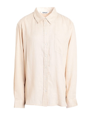 ONLY Solid colour shirts & blouses Beige 55% Livaeco by Birla Cellulose™, 45% Linen