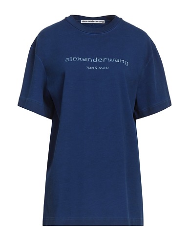 ALEXANDER WANG T-shirt Navy blue 100% Cotton, Elastane