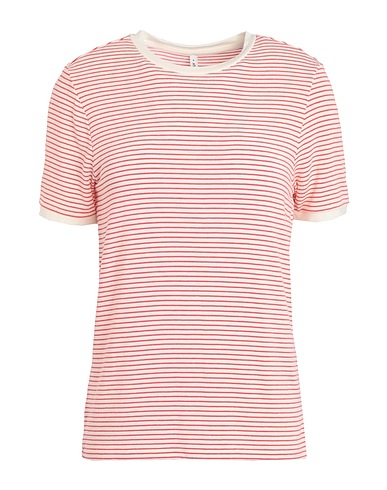 ONLY T-shirt Red 92% Viscose, 8% Elastane