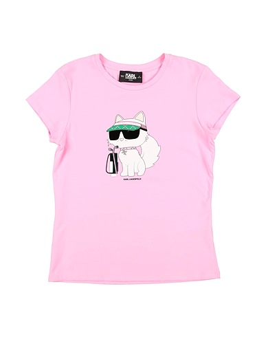 KARL LAGERFELD T-shirt Pink 72% Cotton, 22% Modal, 6% Elastane