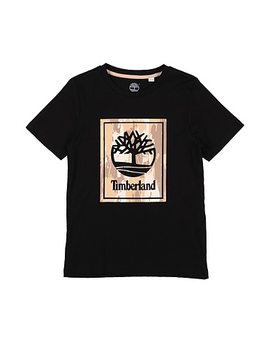 TIMBERLAND T-shirt Black 95% Cotton, 5% Elastane