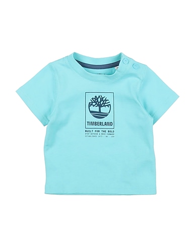 TIMBERLAND T-shirt Celeste 100% Cotone, Elastan