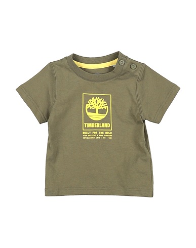 TIMBERLAND T-shirt Verde militare 100% Cotone, Elastan