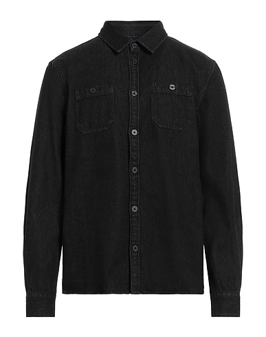 SUN 68 Denim shirt Black 100% Cotton