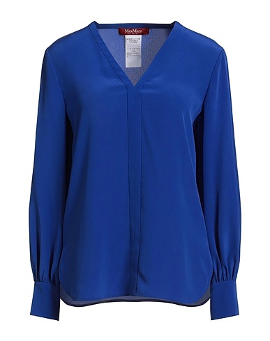 MAX MARA STUDIO Silk top Blue 100% Silk