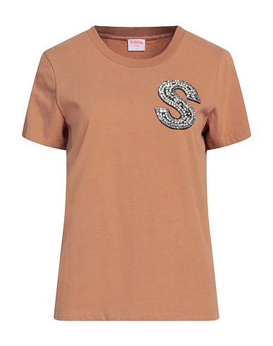 SUN 68 T-shirt Brown 100% Cotton