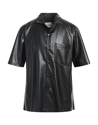 NANUSHKA Solid colour shirt Black 60% Polyurethane, 40% Polyester