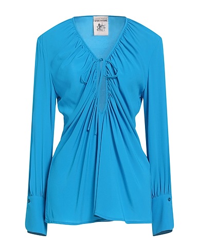 SEMICOUTURE Top Azure 65% Acetate, 35% Silk