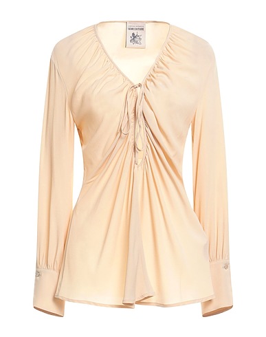 SEMICOUTURE Top Beige 65% Acetate, 35% Silk
