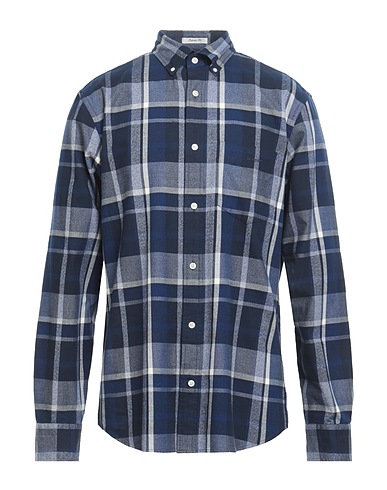 GANT Checked shirt Midnight blue 100% Cotton