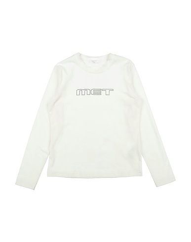 MET JEANS T-shirt Ivory 94% Cotton, 6% Elastane