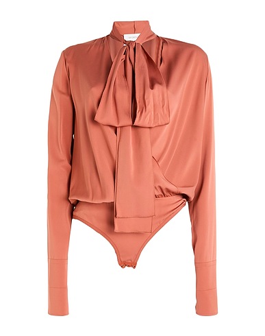 SPORTMAX TOPWEAR Ruggine 93% Seta, 7% Elastan