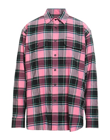 GIVENCHY Camisa de cuadros Rosa 50% Lana, 50% Algodón