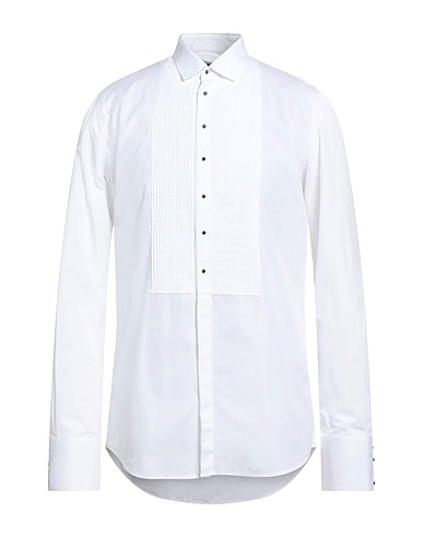 DSQUARED2 Solid colour shirt White 100% Cotton