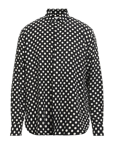 SAINT LAURENT Patterned shirt Black 100% Silk
