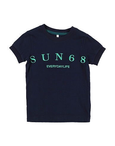 SUN 68 T-shirt Navy blue 100% Cotton