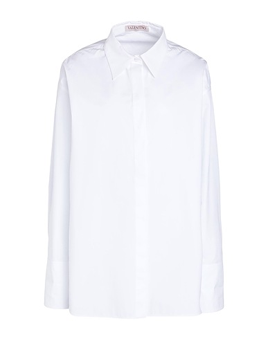 VALENTINO GARAVANI Solid colour shirts & blouses White 100% Cotton