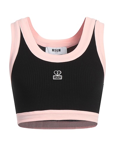 MSGM Top Black 88% Cotton, 12% Elastane