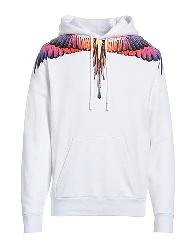 MARCELO BURLON Hooded track jacket  White 100% Cotton