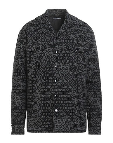 DOLCE&GABBANA Patterned shirt Black 74% Cotton, 26% Polyester