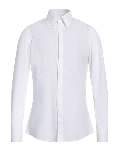 DOLCE&GABBANA Solid colour shirt White 100% Cotton