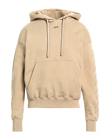 OFF-WHITE™ Hooded track jacket  Khaki 100% Cotton