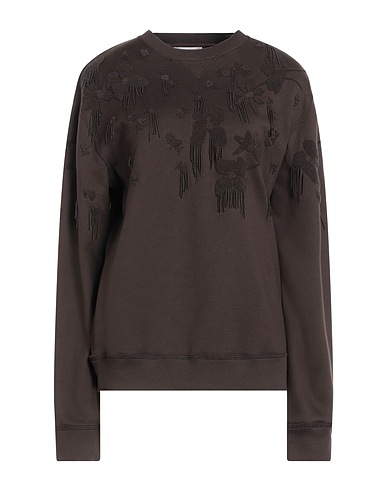 VALENTINO GARAVANI Sweatshirt Dunkelbraun 94% Baumwolle, 6% Polyamid, Elastan, Polyester