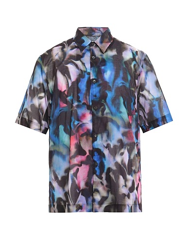 DRIES VAN NOTEN Patterned shirt BLU 100% Cotton