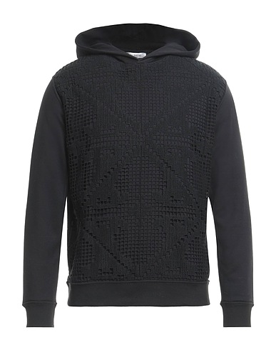 VALENTINO GARAVANI Hooded track jacket  Black 94% Cotton, 6% Polyamide, Elastane