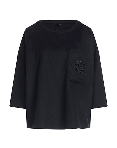 EMPORIO ARMANI Top Midnight blue 90% Wool, 10% Cashmere