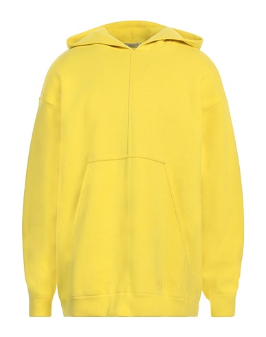 VALENTINO GARAVANI Hooded track jacket  Yellow 45% Cotton, 42% Wool, 8% Cashmere, 4% Polyamide, 1% Elastane