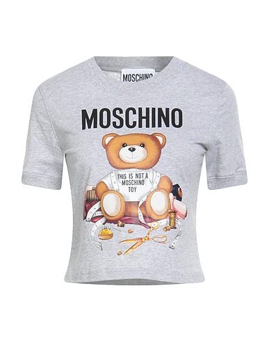 MOSCHINO T-Shirt Hellgrau 100% Organische Baumwolle