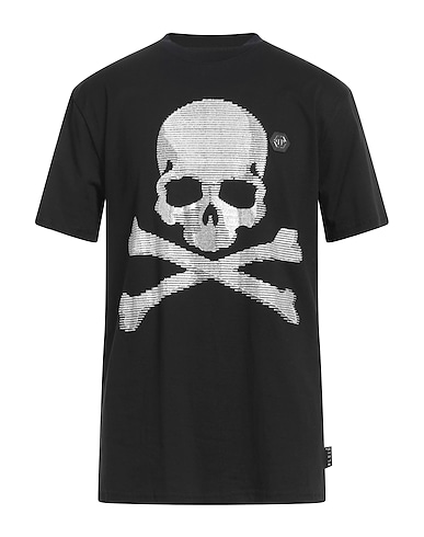 PHILIPP PLEIN T-shirt Black 100% Cotton, Glass