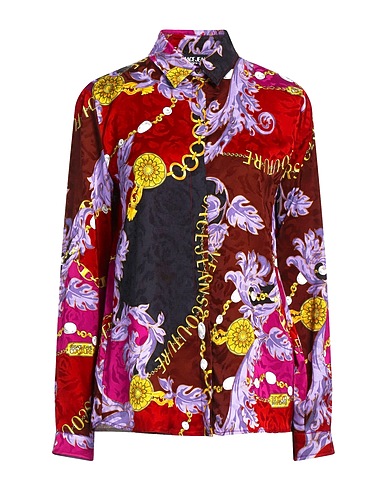 VERSACE JEANS COUTURE Hemden und Blusen mit Muster Ziegelrot 100% Viskose