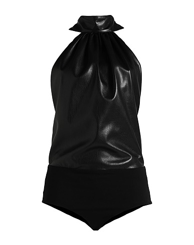 PHILOSOPHY di LORENZO SERAFINI TOPWEAR Black 100% Polyester, Cotton, Elastane
