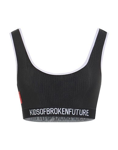 KIDSOFBROKENFUTURE Top Nero 100% Poliestere riciclato
