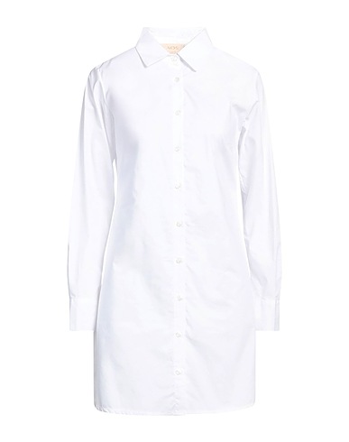 KAOS JEANS Shirt dress White 100% Cotton
