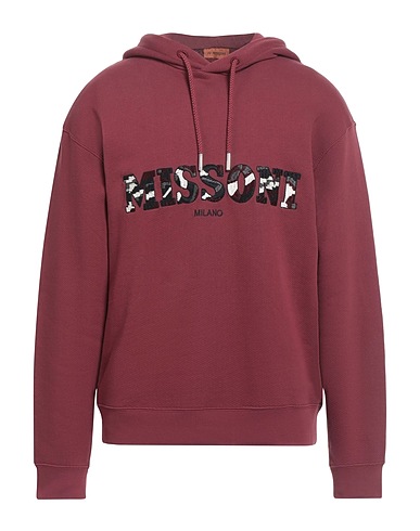 MISSONI Hooded track jacket  Garnet 100% Cotton