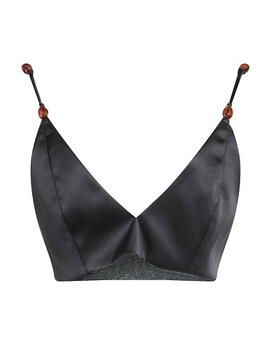 GANNI Top Black 91% Recycled polyester, 9% Elastane