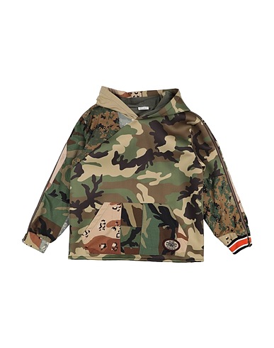 DOLCE&GABBANA Hooded track jacket  Military green 40% Polyester, 30% Cotton, 30% Polyamide, Linen, Elastane