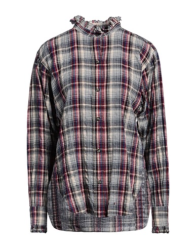 MARANT ÉTOILE Checked shirt Blue 93% Cotton, 7% Linen