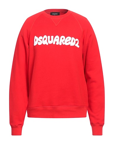 DSQUARED2 Felpa Rosso 100% Cotone, Elastan