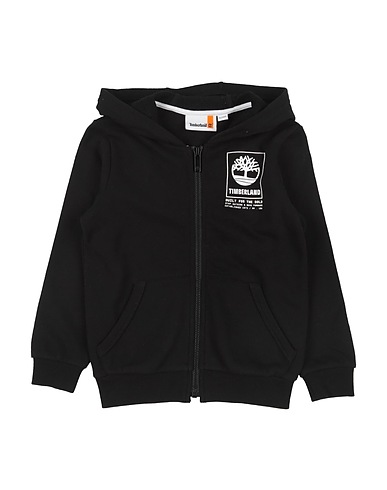 TIMBERLAND Hooded track jacket  Black 78% Cotton, 22% Polyester, Elastane