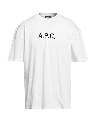 A.P.C. T-shirt White 100% Cotton, Elastane
