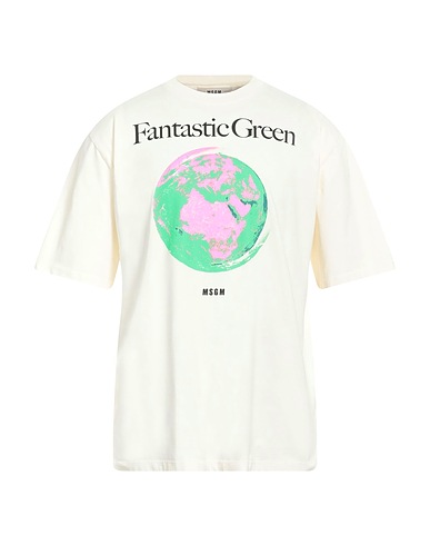 MSGM T-shirt Ivory 100% Organic cotton