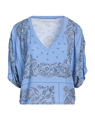 MAJESTIC FILATURES T-shirt CELESTE 67% Viscose, 28% Linen, 5% Elastane